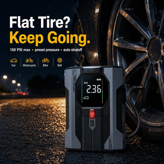OakLura V02 Max tire inflation controls